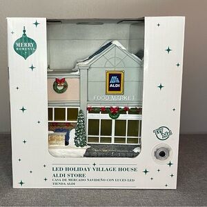 New 2024 Merry Moments Aldi Store Light Up Holiday Christmas Village House